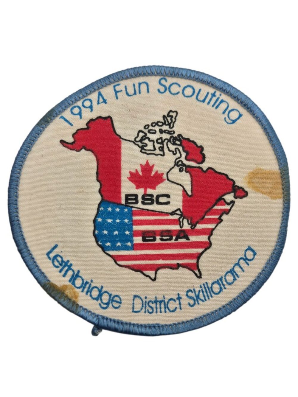 1994 Boy Scouts Fun Scouting Lethbridge District Skillarama Patch BSA BSC Canada